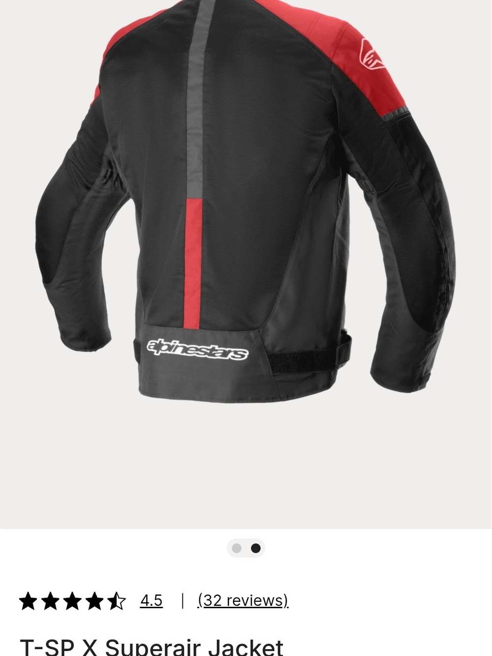 Alpinestars T-SP X Superair Motorcycle Jacket — XXL Black & Red - Picture 2 of 6